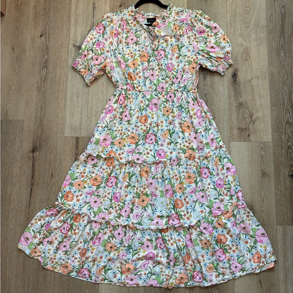 Who What Wear — Floral Print Midi Dress